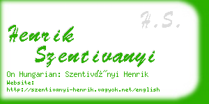 henrik szentivanyi business card